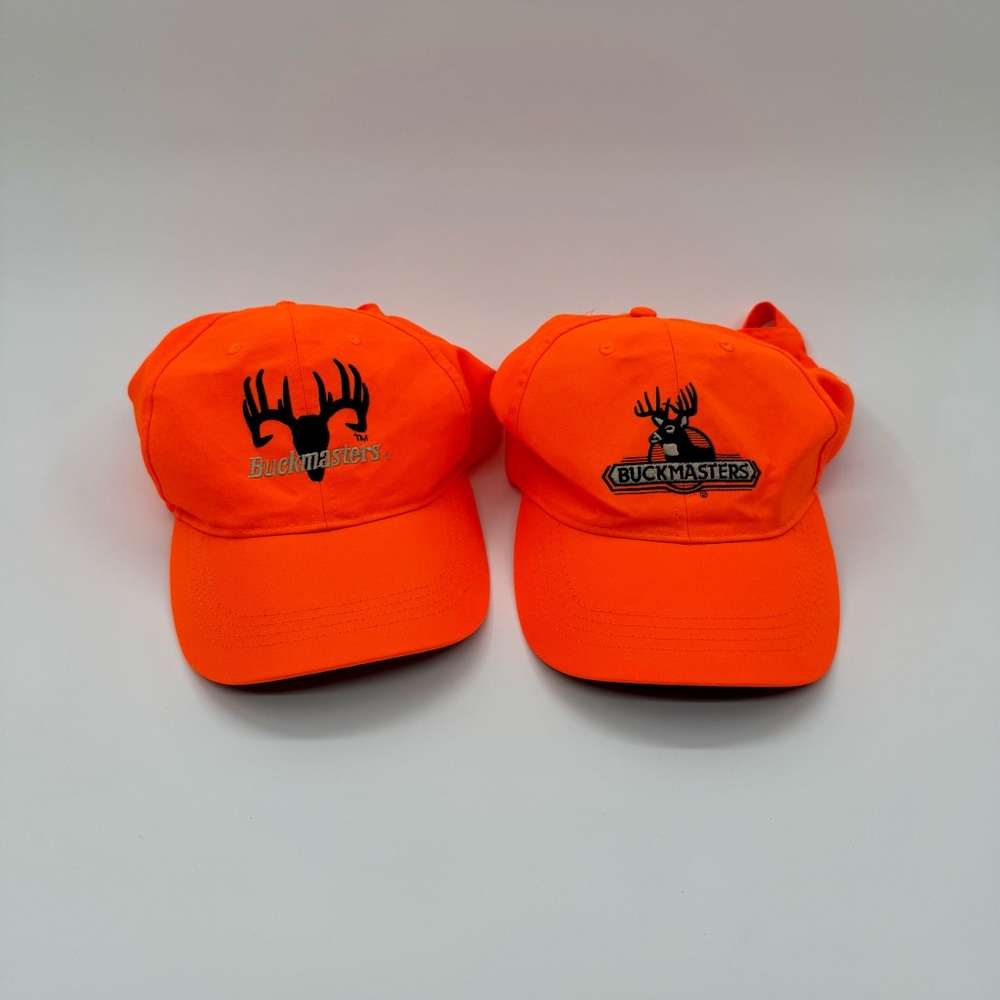 2 Buckmasters‎ Orange Adjustable Baseball Cap